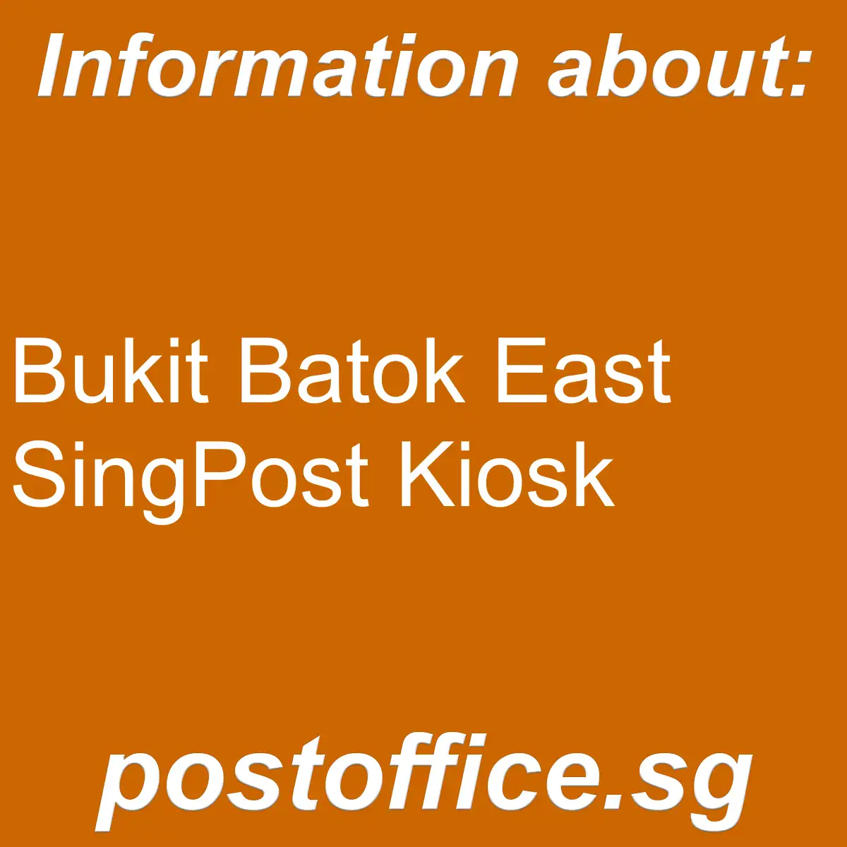 Bukit Batok East Bukit Batok East SingPost Kiosk - Bukit Batok East