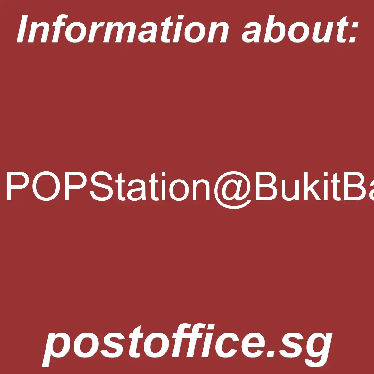 POPStation@BukitBatokCentralPO POPStation@BukitBatokCentralPO - POPStation@BukitBatokCentralPO