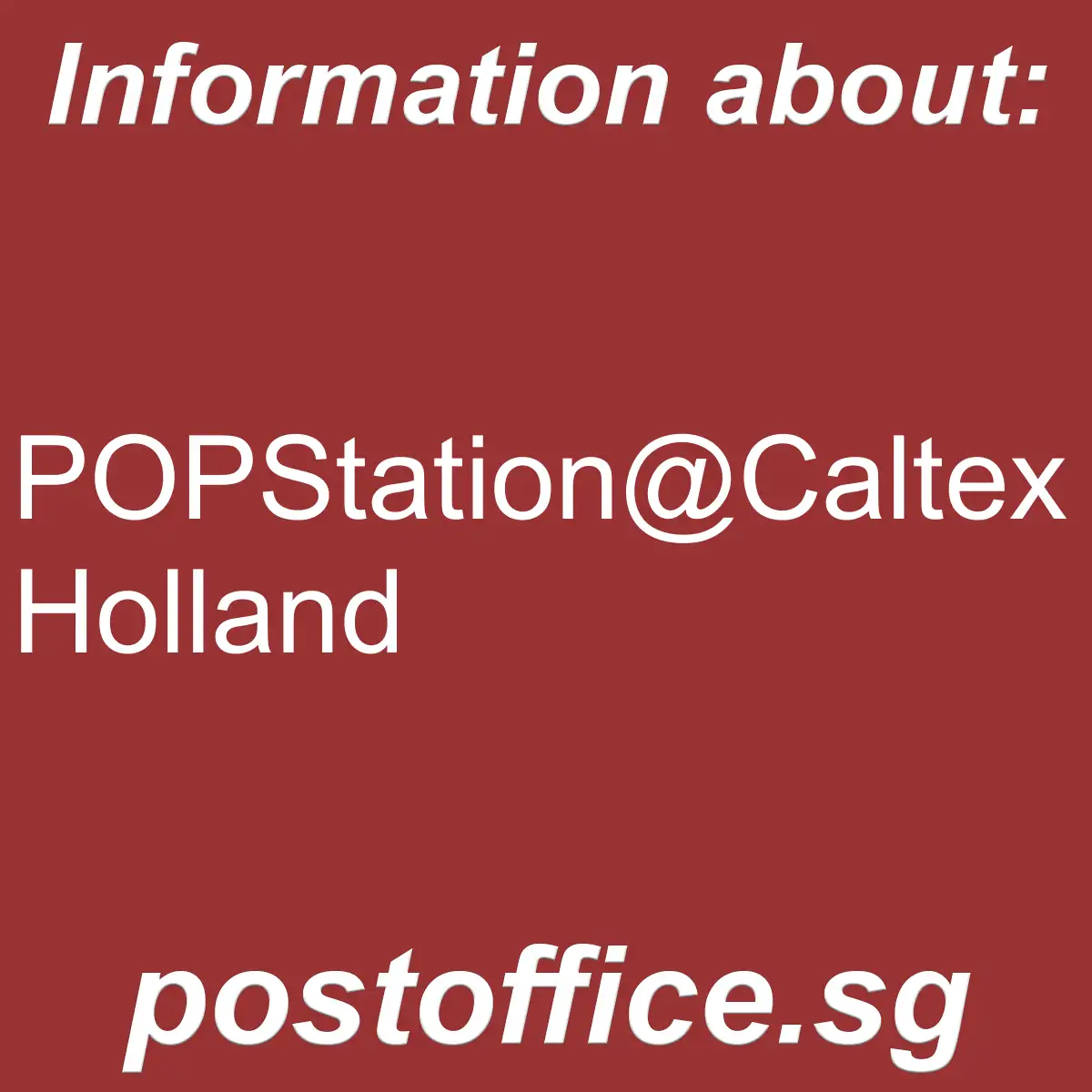 POPStation@Caltex Holland POPStation@Caltex Holland - POPStation@Caltex Holland