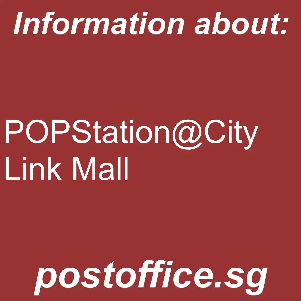 POPStation@City Link Mall POPStation@City Link Mall - POPStation@City Link Mall