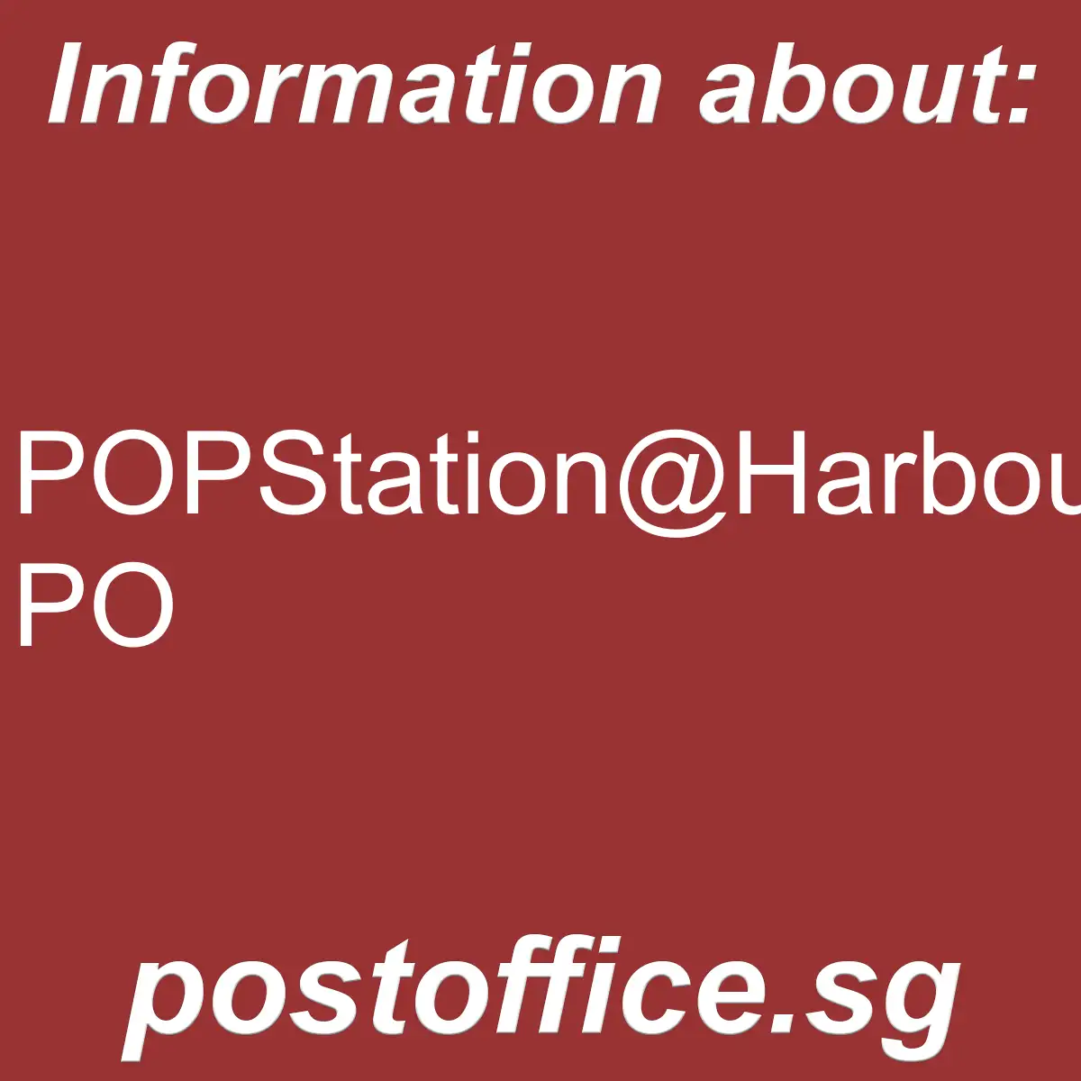 POPStation@HarbourFront PO POPStation@HarbourFront PO - POPStation@HarbourFront PO