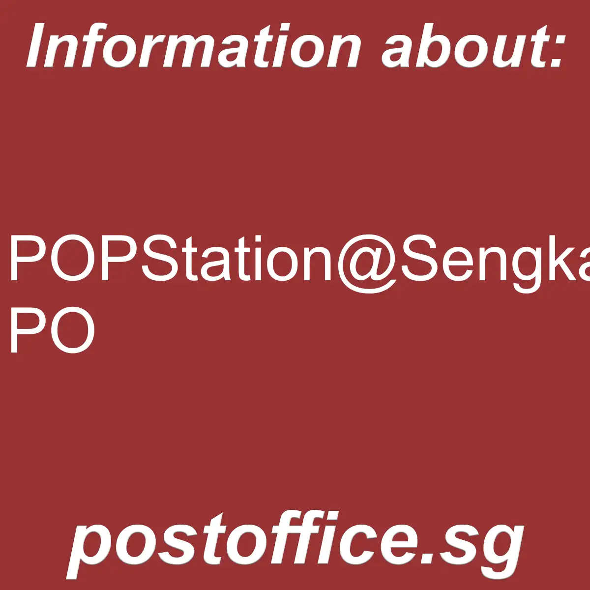 POPStation@Sengkang PO POPStation@Sengkang PO - POPStation@Sengkang PO