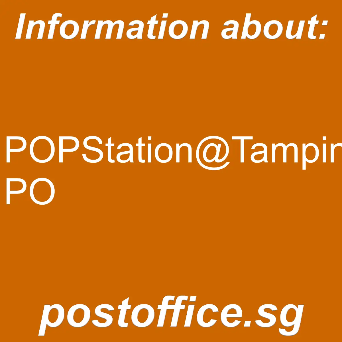 POPStation@Tampines PO POPStation@Tampines PO - POPStation@Tampines PO