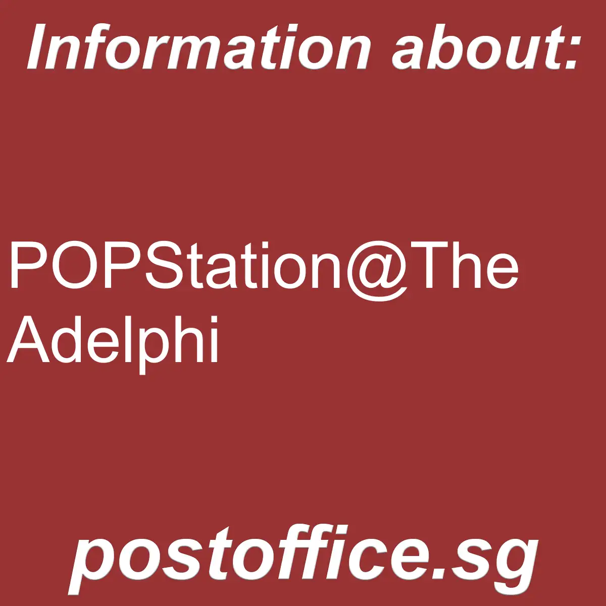 POPStation@The Adelphi POPStation@The Adelphi - POPStation@The Adelphi