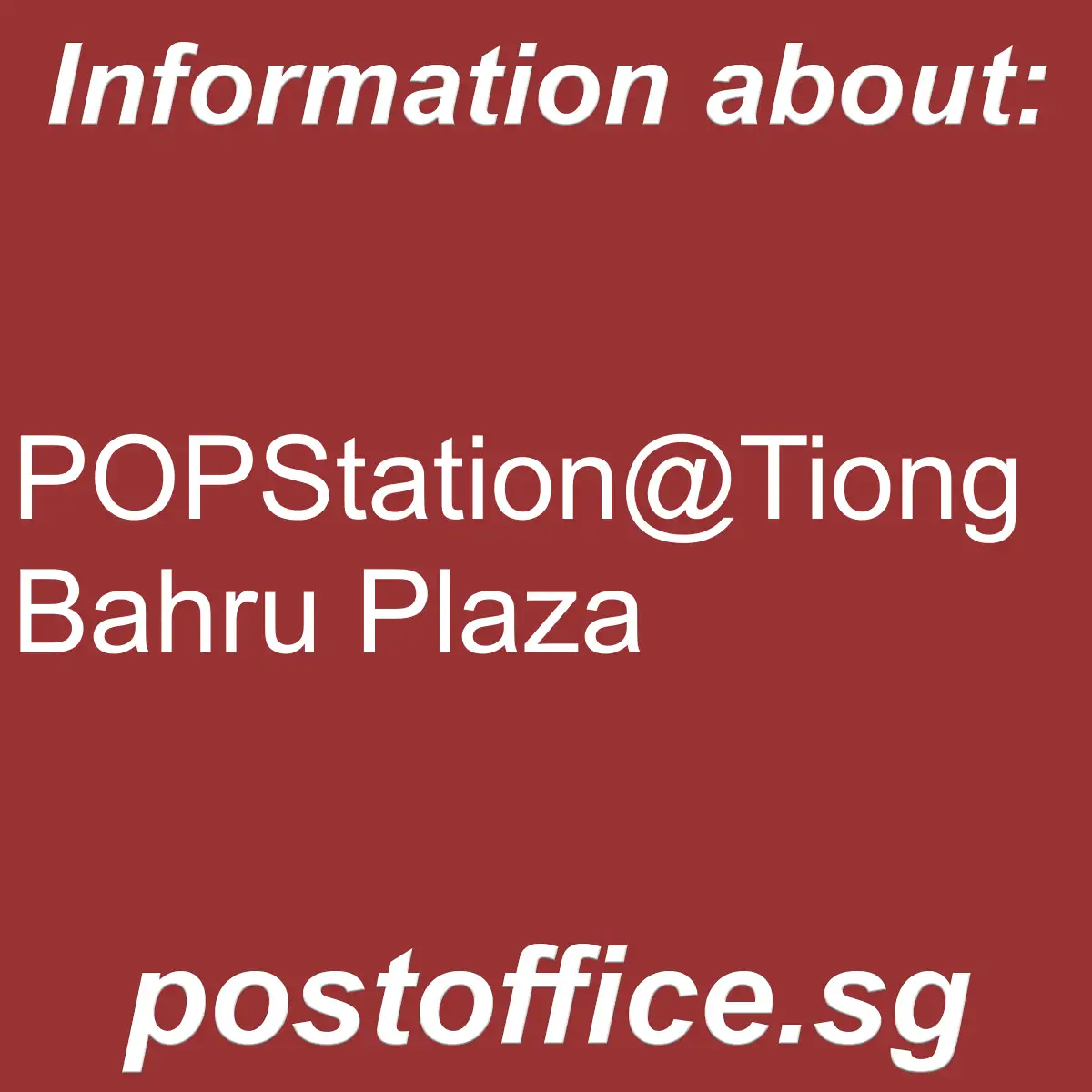 POPStation@Tiong Bahru Plaza POPStation@Tiong Bahru Plaza - POPStation@Tiong Bahru Plaza